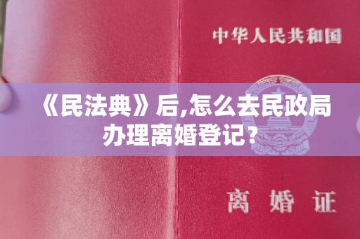 《民法典》后,怎么去民政局办理离婚登记？