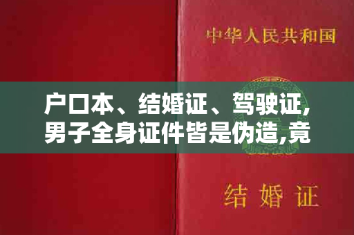 户口本、结婚证、驾驶证,男子全身证件皆是伪造,竟是为了.