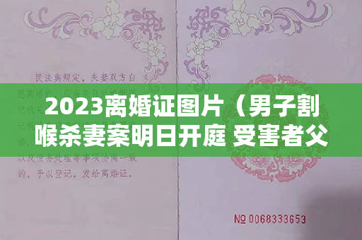 2023离婚证图片（男子割喉杀妻案明日开庭 受害者父亲：他多次家暴 在4岁儿子面前行凶）