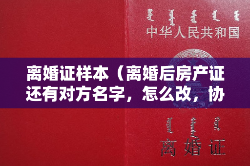 离婚证样本（离婚后房产证还有对方名字，怎么改，协议上面写的给我，（对方失踪）