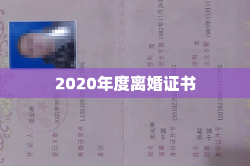 2020年度离婚证书