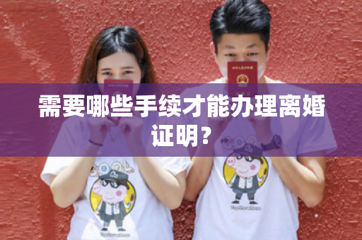 需要哪些手续才能办理离婚证明？